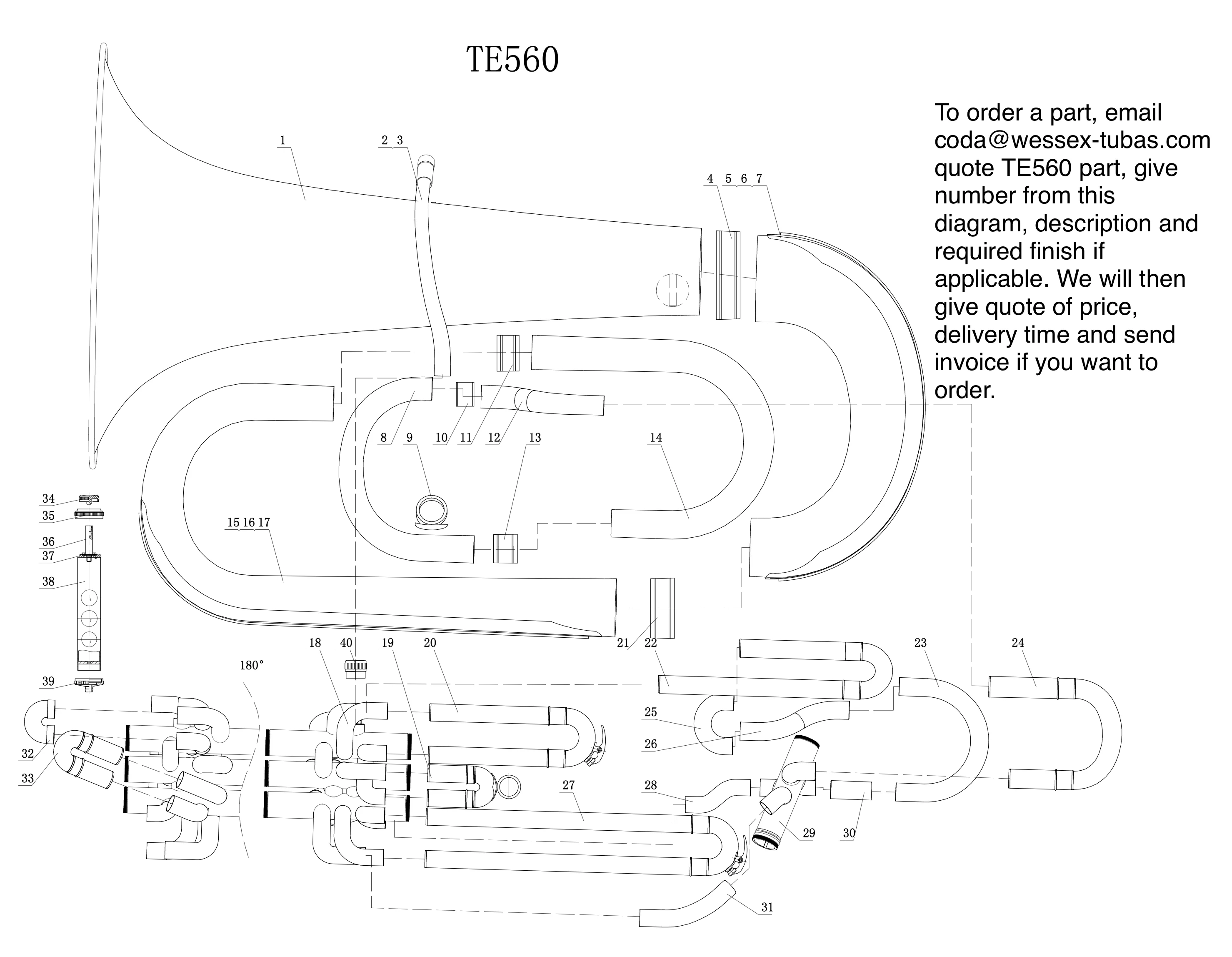 Eb Compensated Bass Tuba ‘Champion’ – TE560P - Image 18